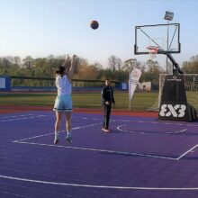 Shooting practice with S. Ursu
